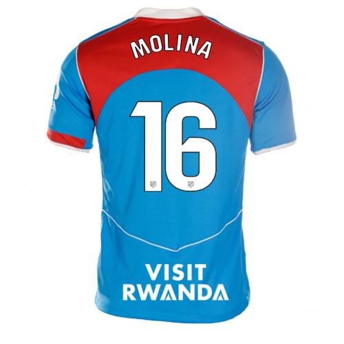 Maglia Calcio Atletico Madrid Nahuel Molina #16 Terza Divisa Donna 2025-26 Manica Corta